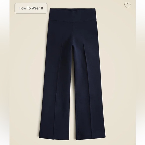 J. Crew Dark Blue Delaney kickout sweater pant - Picture 1 of 9